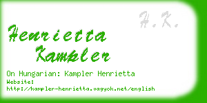 henrietta kampler business card